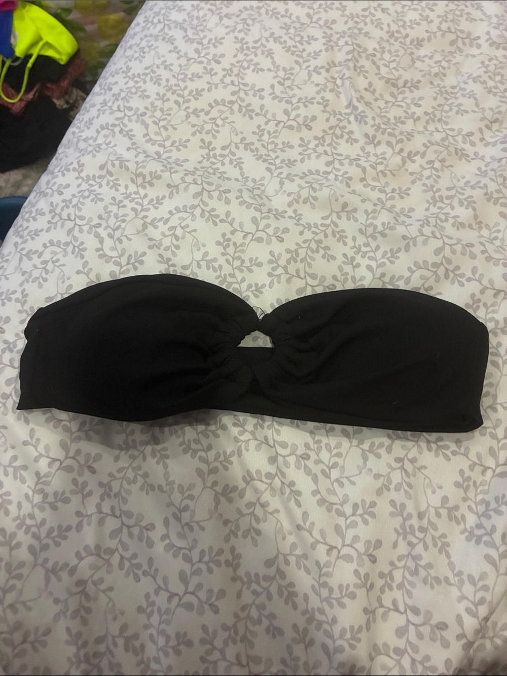 SHEIN Black Bandeau Bikini Top